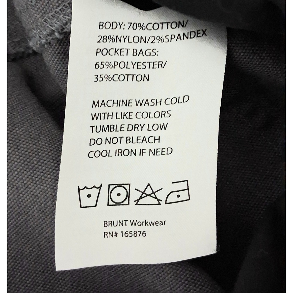 Brunt Pants Men's Size 40x32 Gray Carpenter Workwear Utility Cargo Pockets Preow - Picture 6 of 13